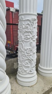 Barok Esintili Floral Motifli Poliüretan Sütun Kaplama