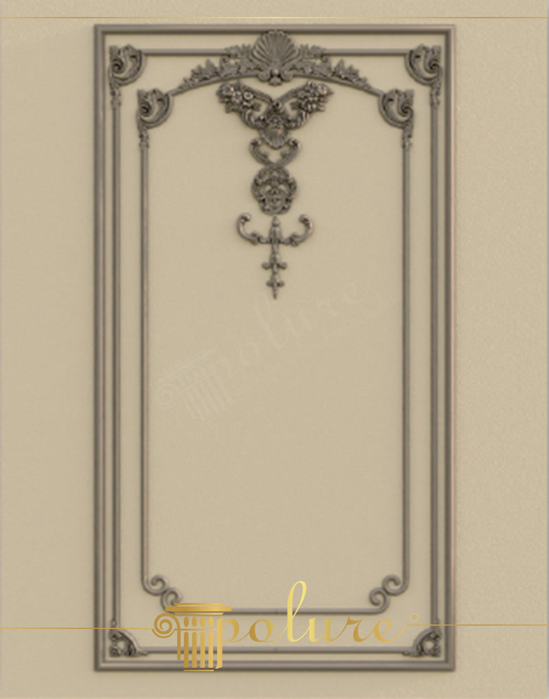 Panou decorativ vertical din poliuretan cu scoică și volute