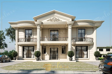 İhtişamlı Neo-Klasik Villa Cephe Tasarımı ve Polure Çözümleri