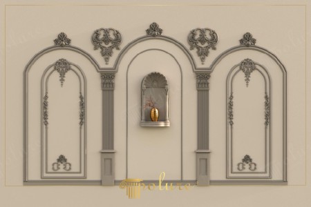 Neoklasik Duvar Tasarımı: Pilaster Sütunlar ve Dekoratif Niş Uygulaması