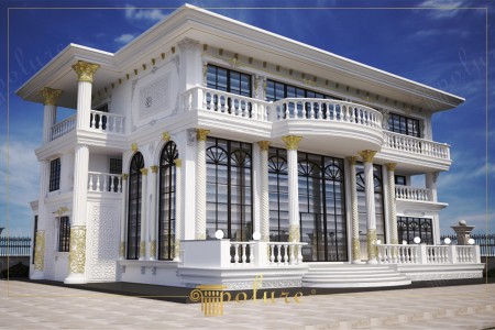 Neoklasik Villa Cephesinde Altın Varak ve Poliüretan Uyumu