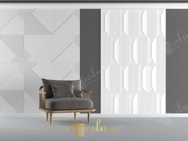 Panouri decorative 3D de perete cu modele geometrice