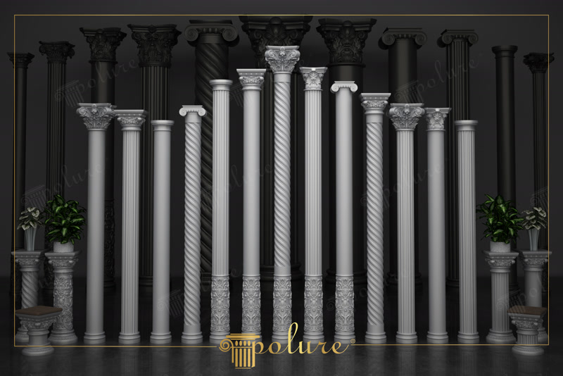 Gamă variată de coloane decorative din poliuretan