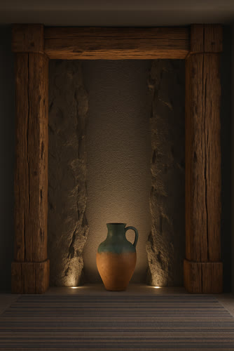 Grinzi decorative din poliuretan aspect lemn