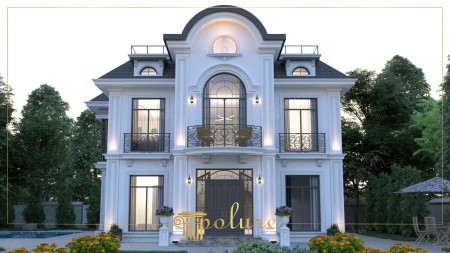Görkemli ve Simetrik Neoklasik Villa Dış Cephe Uygulaması