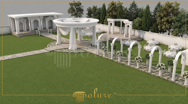 Grădină de evenimente cu colonade și baldachin, Tokat