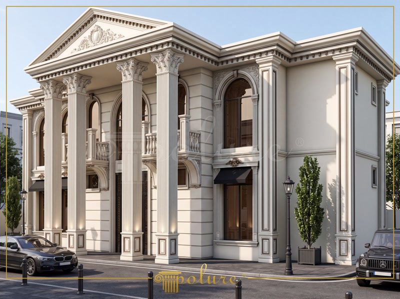 Reședință monumentală cu fronton și coloane în Gaziantep