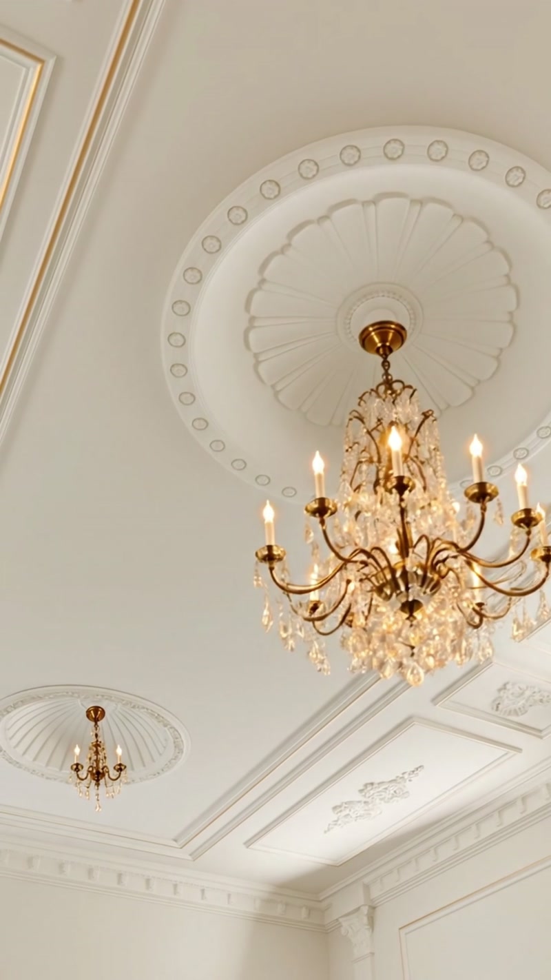Cupole decorative pentru tavan cu forme circulare și detalii clasice