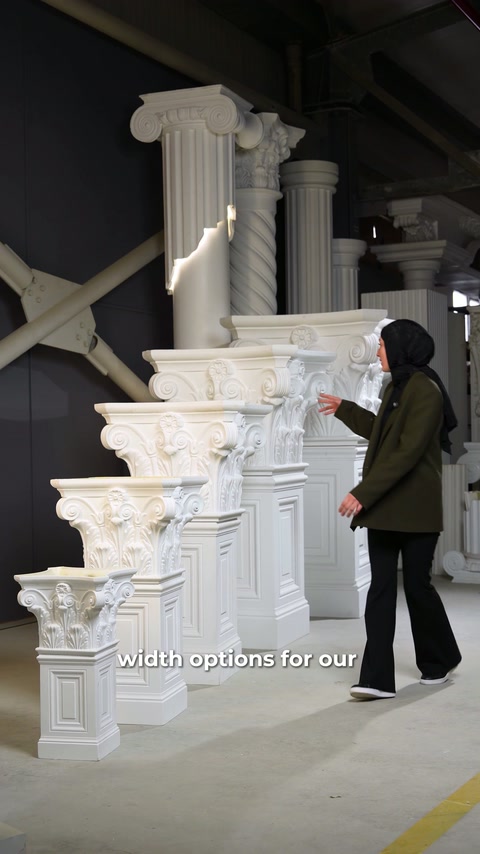 Capiteluri de coloană din poliuretan în cinci mărimi, de la 20 la 60 cm
