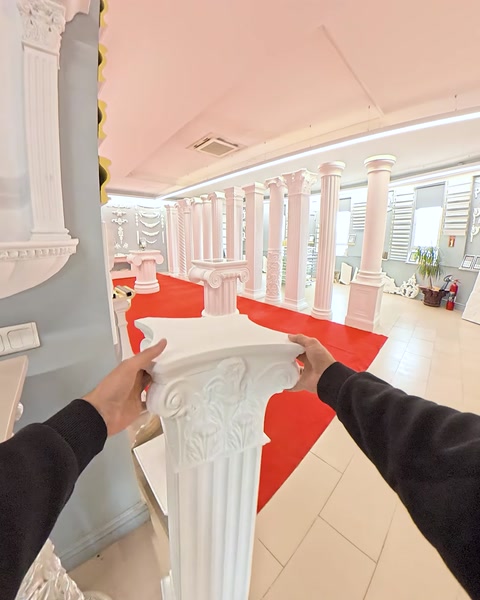 Detaliu capitel coloană stil ionic din poliuretan
