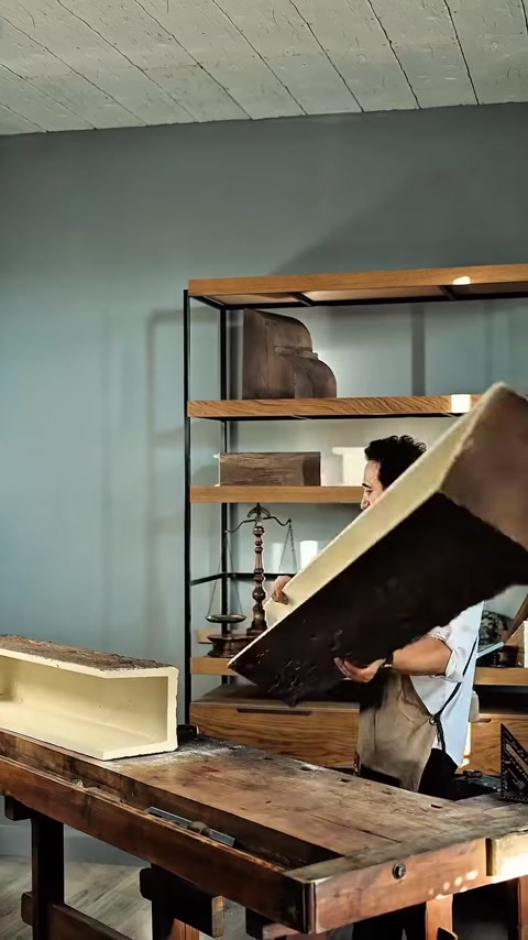Secțiunea interioară a grinzii decorative este prezentată în atelier