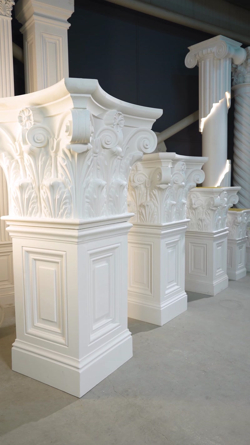 Produse decorative Polure: coloane, rozete de tavan și grinzi cu aspect de lemn