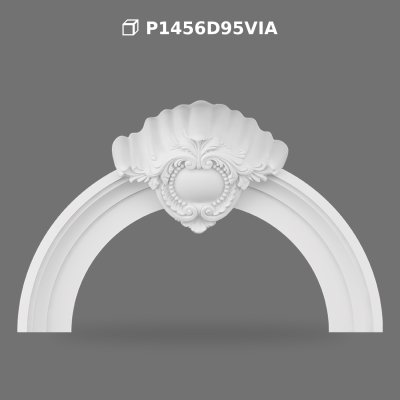 Arcada Decorativa din Poliuretan cu Motiv Scoica si Medalion