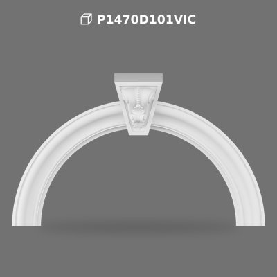 Arcadă Decorativă Semicirculară din Poliuretan
