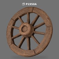 Roată Decorativă din Poliuretan Stil Căruță Rustică