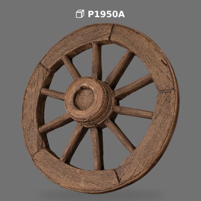 Roată Decorativă din Poliuretan Stil Căruță Rustică