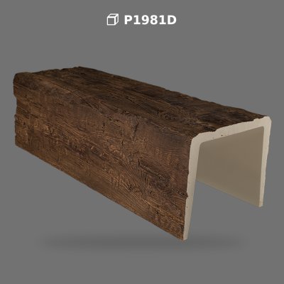 Grindă Decorativă din Poliuretan cu Aspect de Lemn Rustic