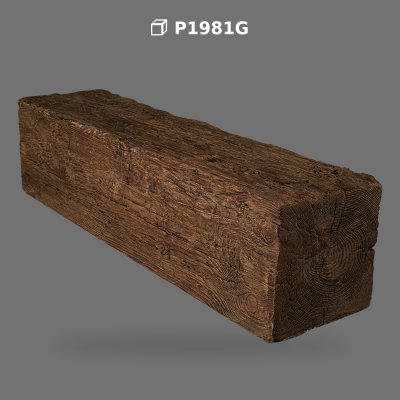 Grindă Decorativă din Poliuretan cu Aspect de Lemn Rustic P1981G