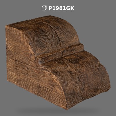 Consolă Din Poliuretan Cu Textură De Lemn Rustic