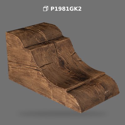 Consolă Decorativă din Poliuretan cu Aspect de Lemn Rustici