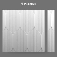 Panou Decorativ de Perete din Poliuretan cu Model Striat