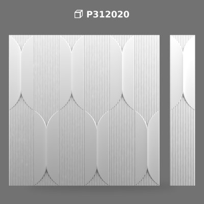 Panou Decorativ de Perete din Poliuretan cu Model Striat
