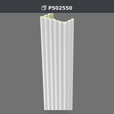 P502550 Pilastru decorativ canelat 13x25x240 cm din poliuretan, fotografie produs