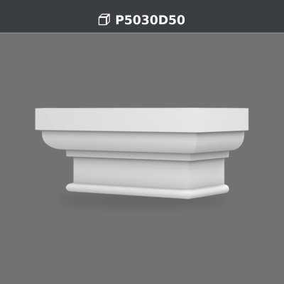 P5030D50 Capitel pentru pilastru 21x42x19 cm, produs decorativ din poliuretan, fotografie produs