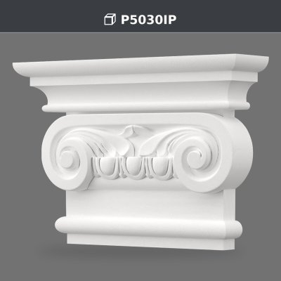 Capitel din Poliuretan pentru Pilastru Decorativ de Perete