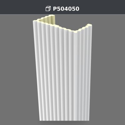 P504050 Pilastru decorativ striat din poliuretan 20x40x240 cm, fotografie produs