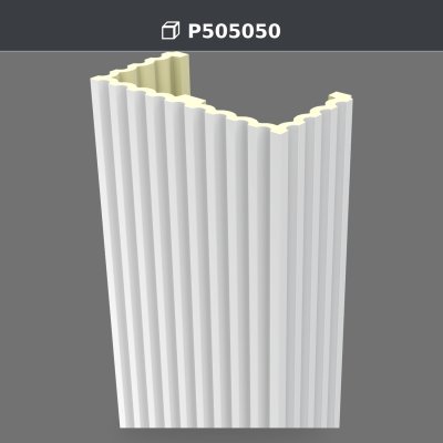 P505050 Pilastr cu caneluri 25 x 50 x 240 cm din poliuretan, fotografie produs