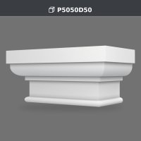 Capitel de pilastru decorativ 34x69x32 cm din Poliuretan – P5050D50