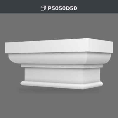 P5050D50 Capitel de pilastru decorativ 34x69x32 cm din Poliuretan, fotografie produs