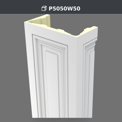 P5050W50 Pilastru decorativ din poliuretan, profil drept 25x50x240 cm, fotografie produs