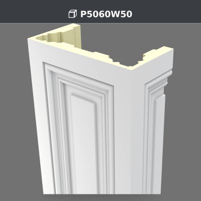 P5060W50 Pilastru decorativ din poliuretan 30x60x240 cm pentru perete, fotografie produs
