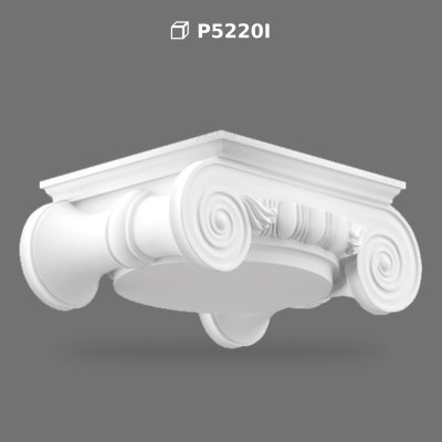 Capitel Ionic din Poliuretan pentru Coloane Decorative