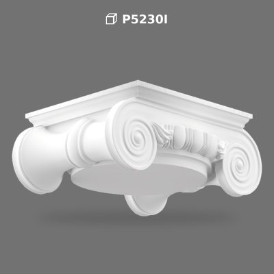 Capitel Ionic din Poliüretan pentru Coloane Decorative