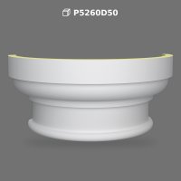 Capitel Semicircular din Poliuretan pentru Coloane Decorative