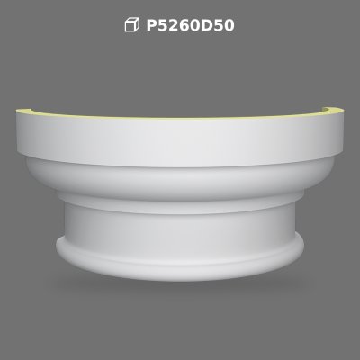 Capitel Semicircular din Poliuretan pentru Coloane Decorative