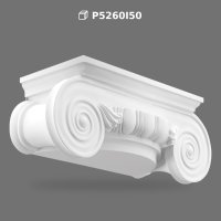 Capitel Decorativ de Semicoloană Ionică din Poliuretan