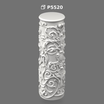 Coloană Decorativă din Poliuretan cu Model Sculptat Clasic