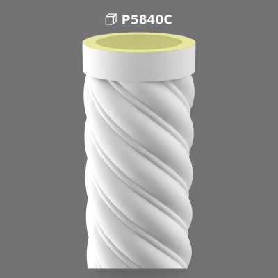 Coloană Decorativă din Poliuretan cu Design Elicoidal