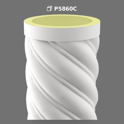 Coloană Decorativă din Poliuretan cu Model Spiralat