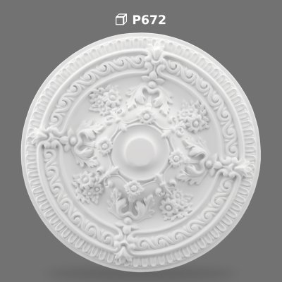 Rozetă de Tavan din Poliuretan pentru Lustre și Candelabre