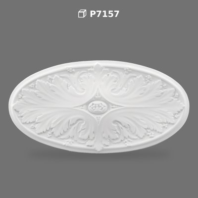 Rozetă de Plafon Ovală din Poliuretan pentru Lustre