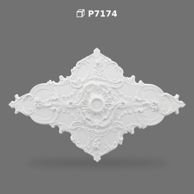 Rozetă de Tavan din Poliuretan P7174 Model Oval Baroc