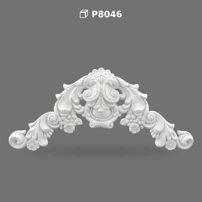 Fronton Decorativ din Poliuretan pentru Perete și Fațade