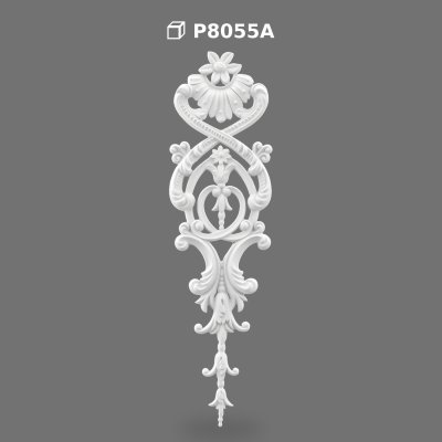 Ornament Decorativ de Perete din Poliuretan cu Model Floral