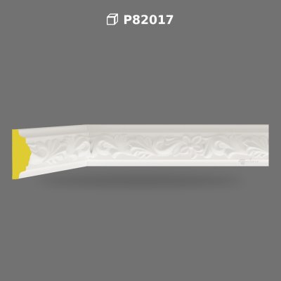 Baghetă Decorativă din Poliüretan cu Model Floral P82017