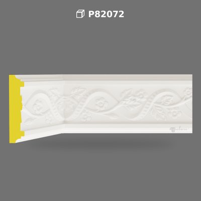 Brâu Decorativ din Poliüretan cu Modele Florale Clasice